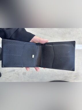 Vintage ROLFS Dark Brown Leather Trifold Wallet Spare Key Slots Sequoia Cowhide